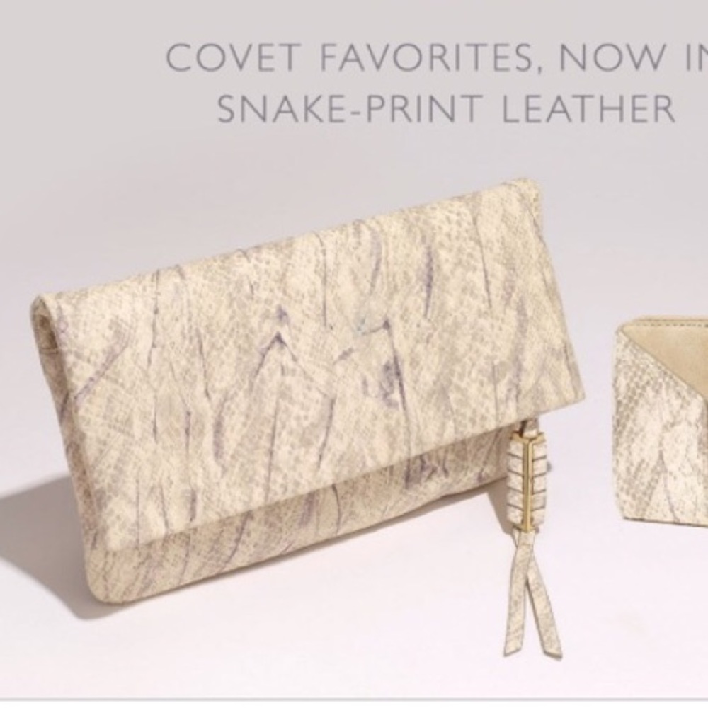 Covet Snake-Print Leather Purse